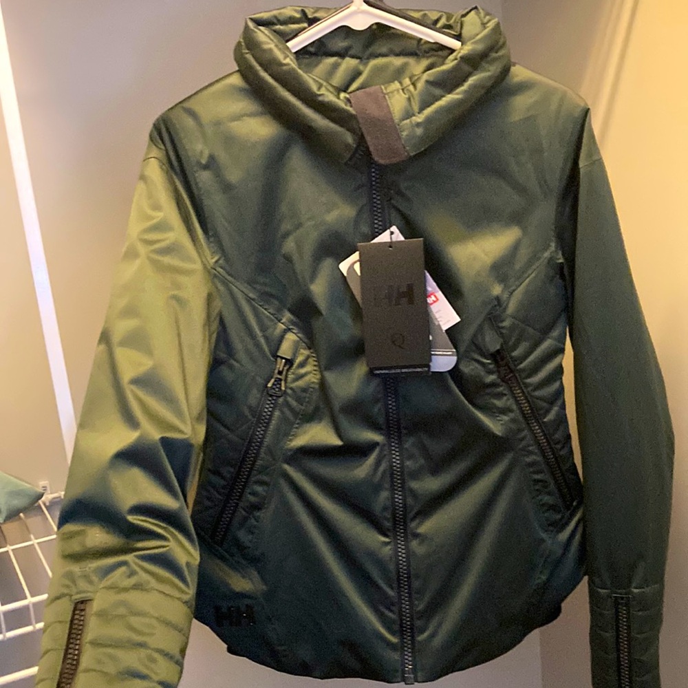 Helly Hansen EQ Red luxury apparel ski jacket.